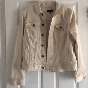 Talbots Cream Denim Jacket Size XL